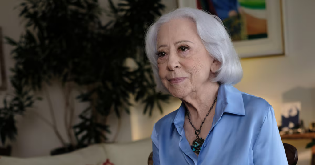 Fernanda Montenegro na gravações do documentário em homenagem a ela