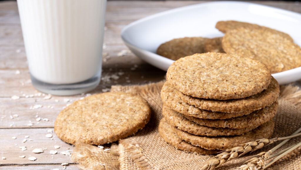 biscoitos e leite