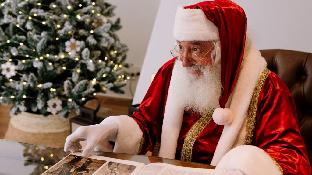 papai noel vendo revista