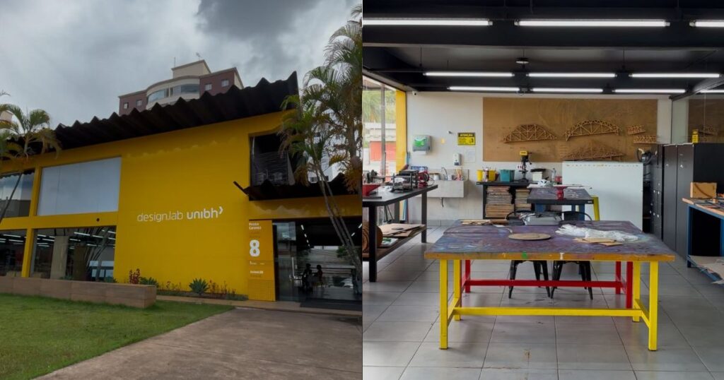 Alunos do curso de Arquitetura do UniBH contam com infraestrutura de primeira para estudar e até para trabalhar no campus