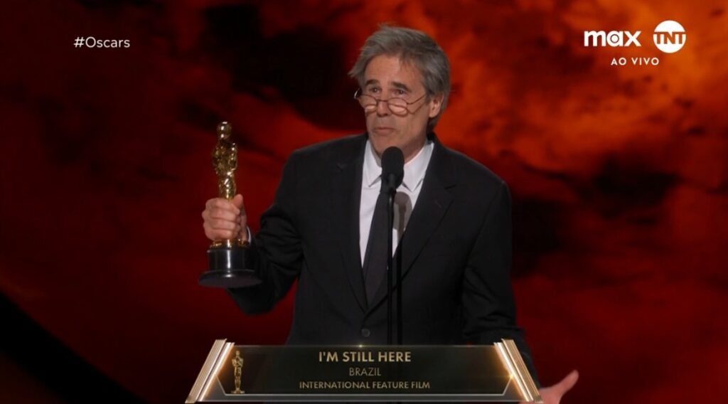 walter salles no palco do oscar