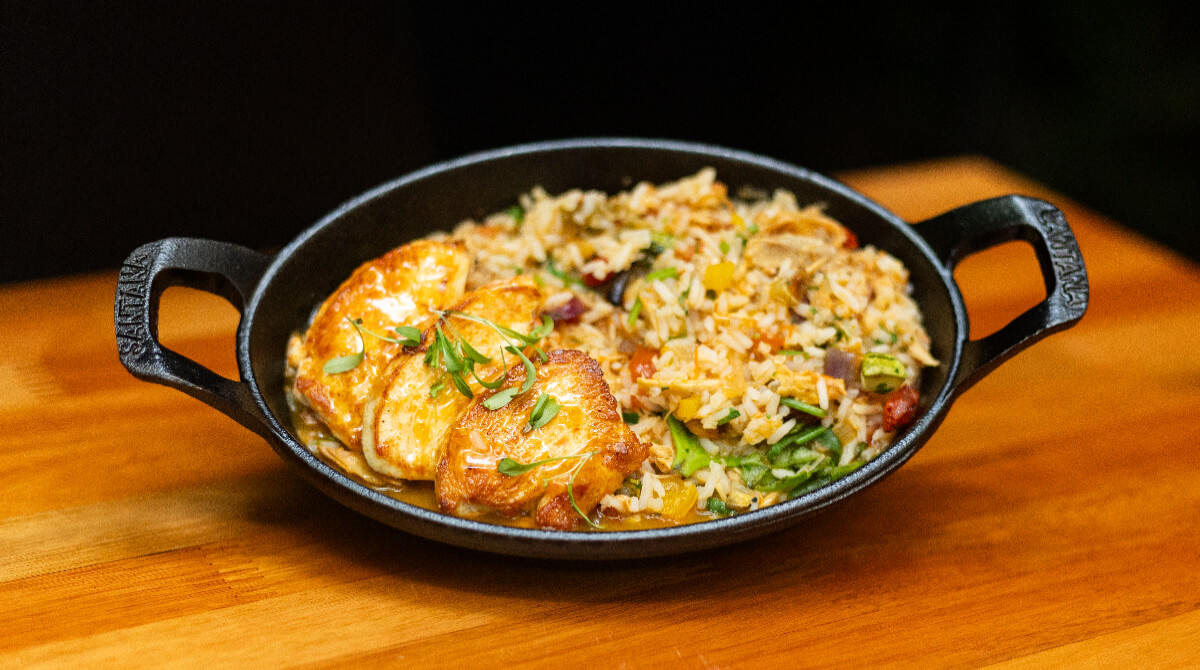 arroz caldoso do restaurante botânico