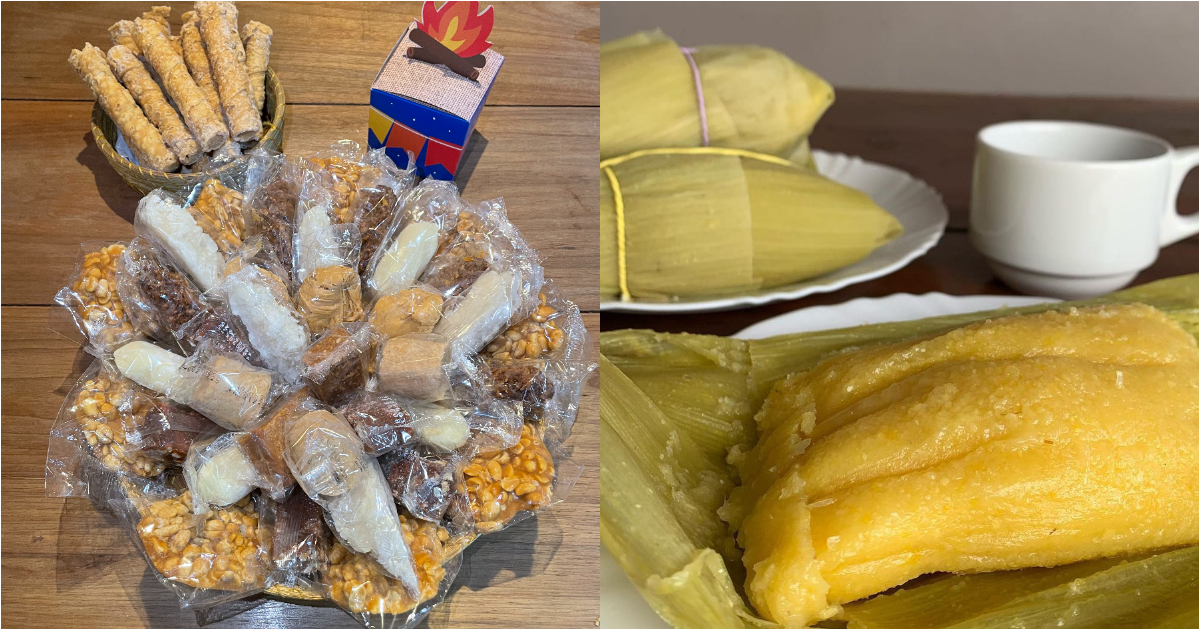 doces típicos e pamonha