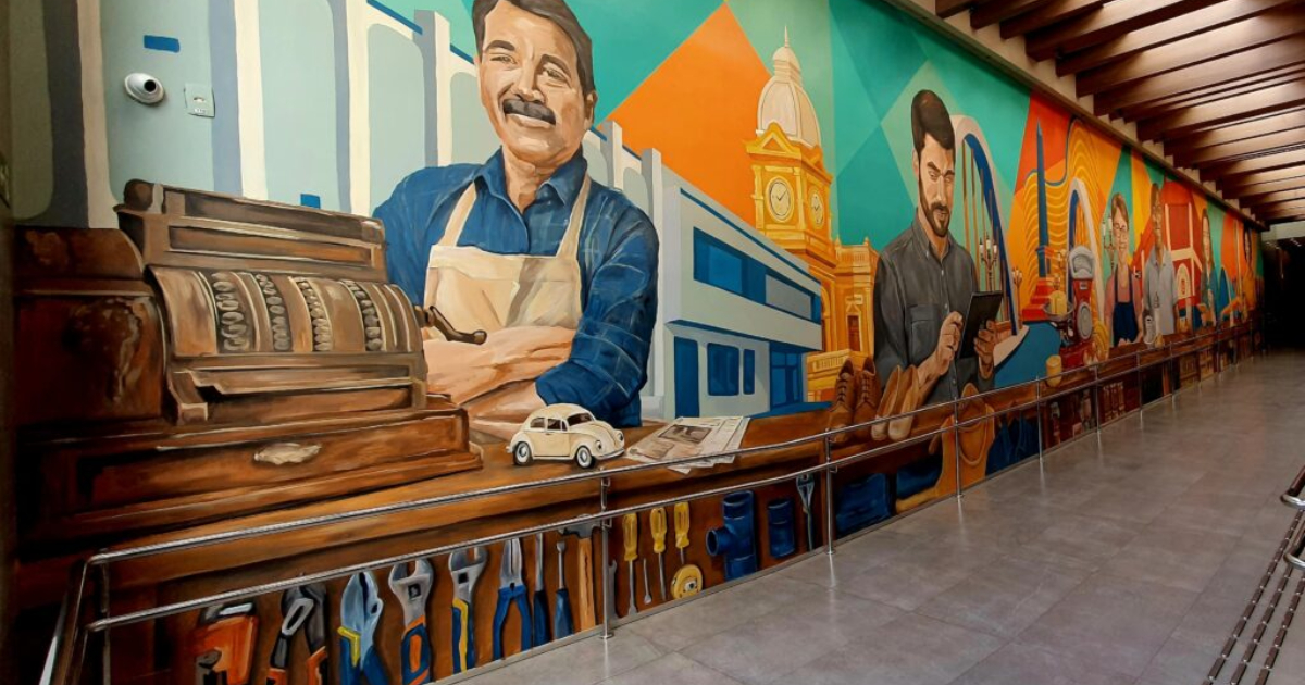 novo painel na galeria rampa