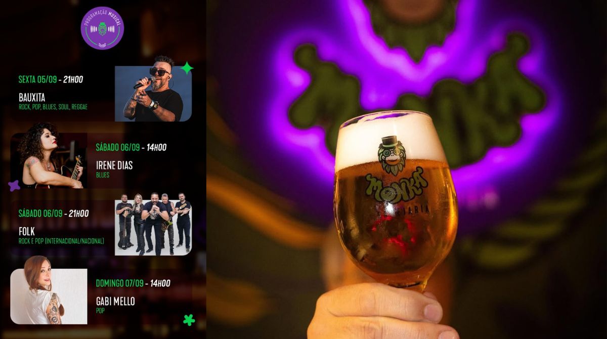 Fim de semana perfeito: música ao vivo, gastronomia caprichada e chopes premiados na Monka!