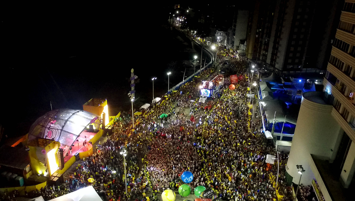 Vista aérea carnaval Salvador