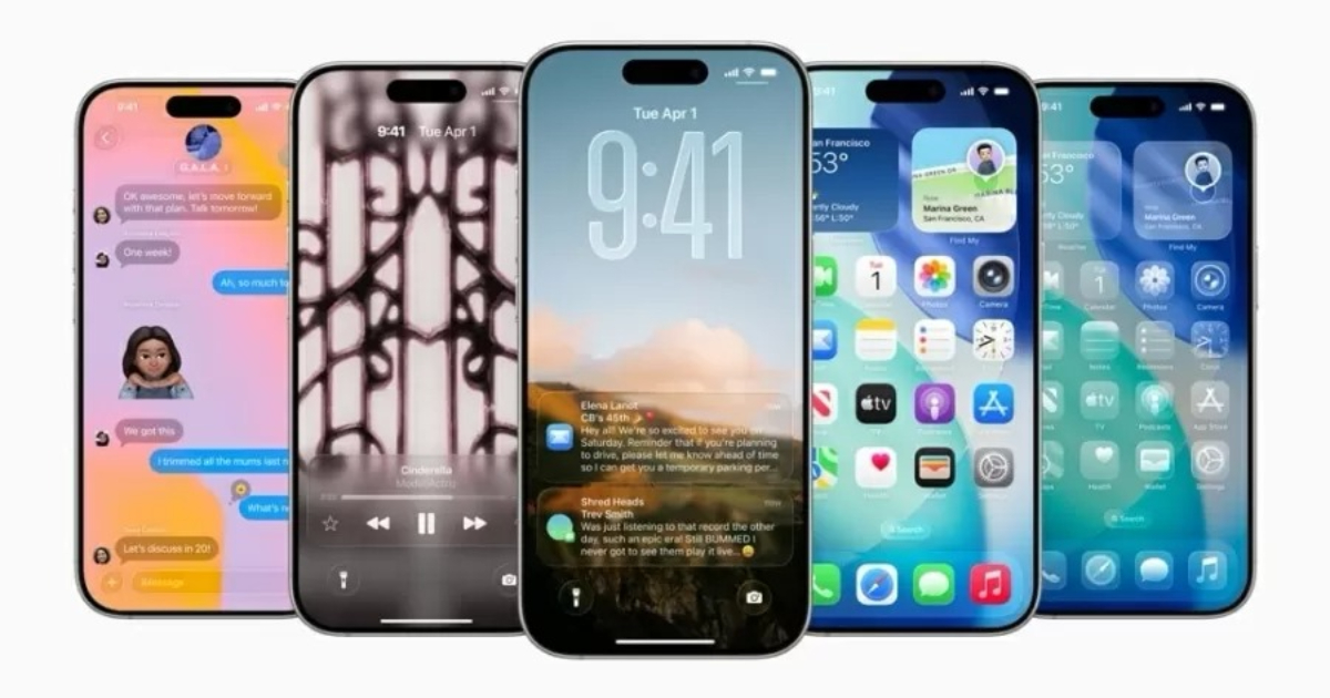 interface do ios 26 no iphone