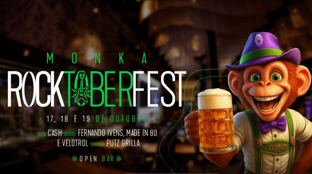 Monka Rocktoberfest: Cervejaria de BH traz open bar, rock ao vivo e gastronomia alemã neste final de semana