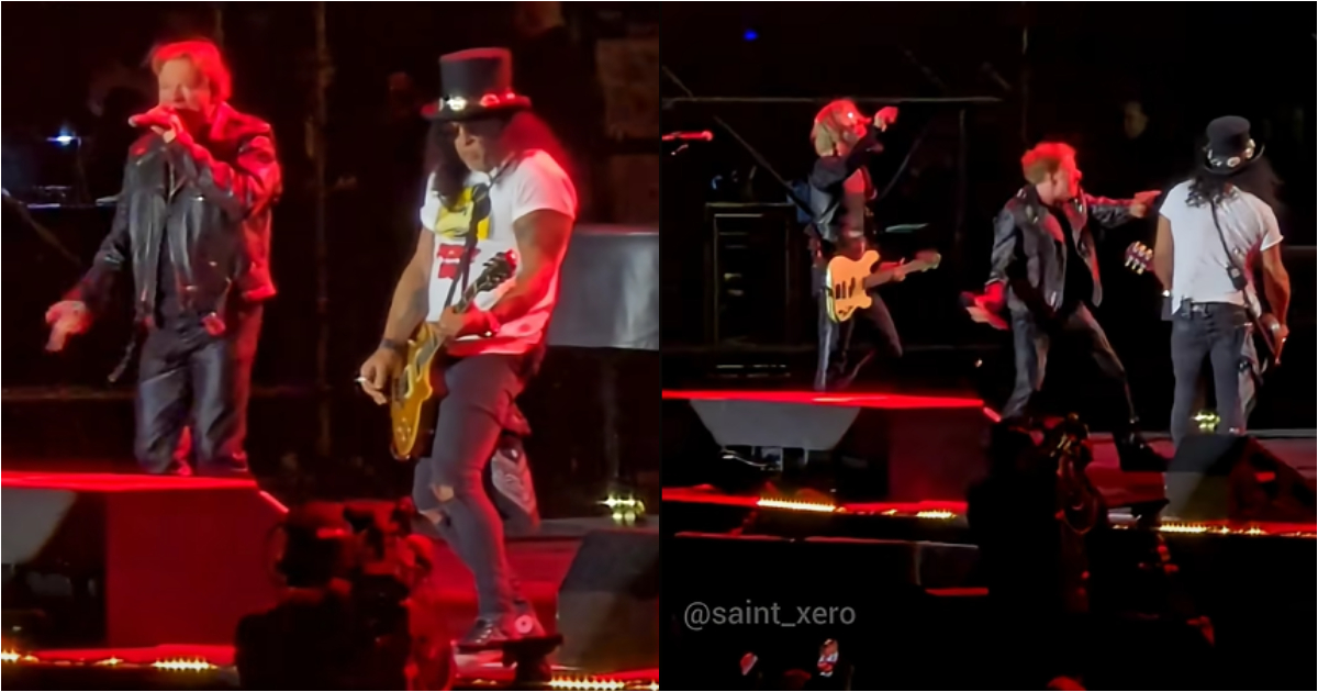 axl no palco do show do guns n roses