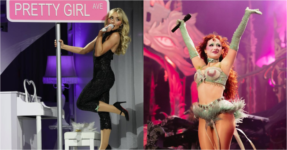 sabrina carpenter e chappell roan no palco