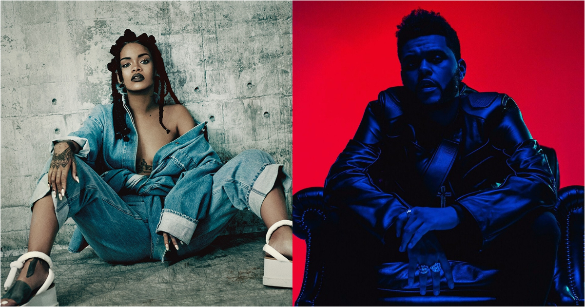 rihanna e the weeknd em imagens de divulgação