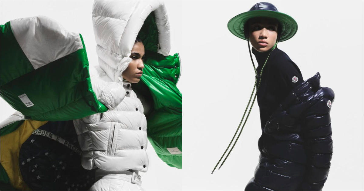 modelo vestindo os uniformes do comitê olímpico brasileiro para as olimpíadas de inverno