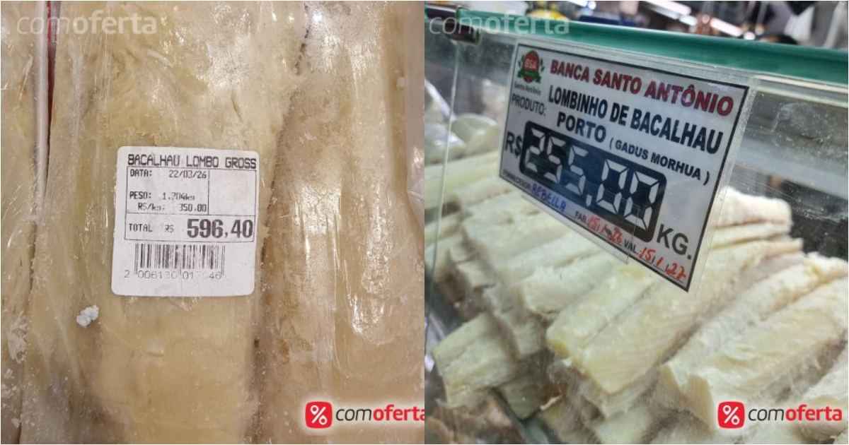 preços dos bacalhaus