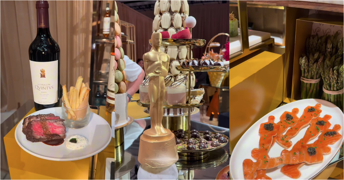 comidas que serão servidas na festa pós-oscar