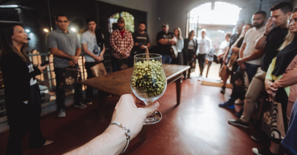 visitação na fábrica da krug bier