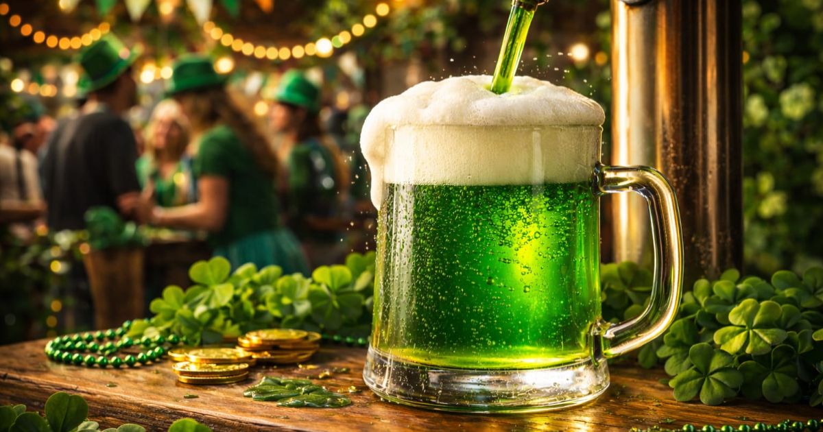 cerveja verde saint patrick's day