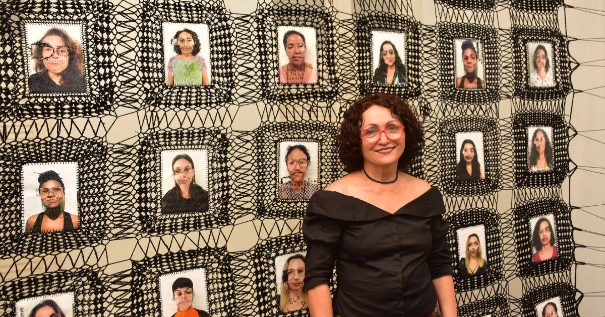 marlene barros e sua obra com fotos e crochê