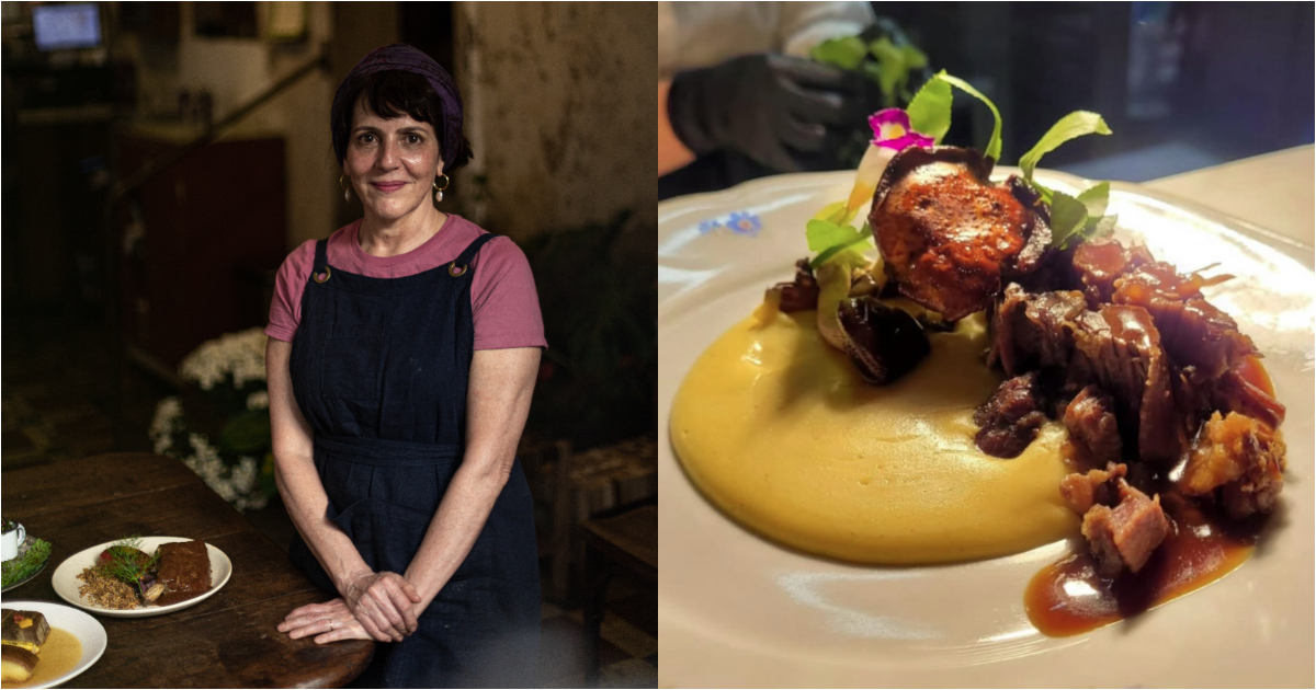 chef ju duarte e prato do cozinha santo antônio