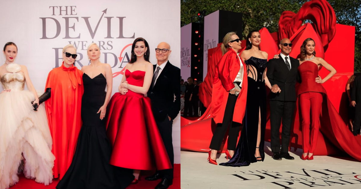 elenco de o diabo veste prada 2 em premieres do filme