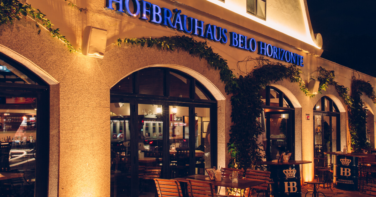 fachada da cervejaria hofbrauhaus
