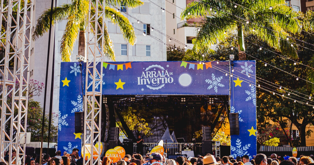 palco do arraiá de inverno