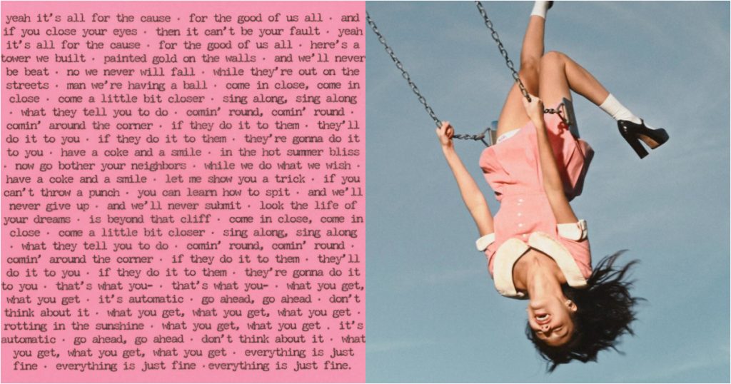 letra da música serena joy e capa do álbum you seem pretty sad for a girl so in love de olivia rodrigo