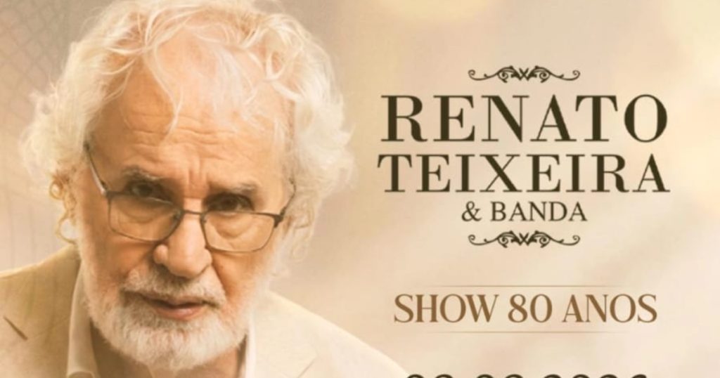 banner de divulgação do show de renato teixeira em belo horizonte