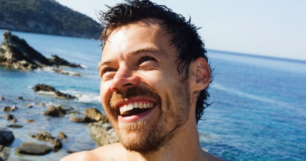 harry styles na praia